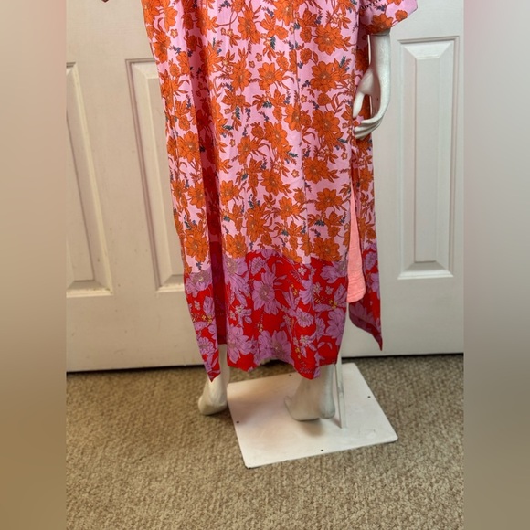 Jessica Simpson Floral Orange and Pink Kimono One Size,  E1. - Picture 13 of 15